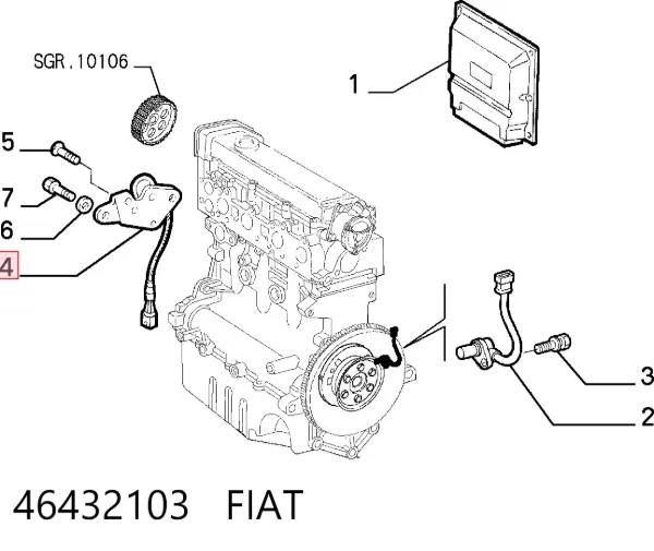 Датчик распредвалу 46432103 Fiat/Alfa/Lancia