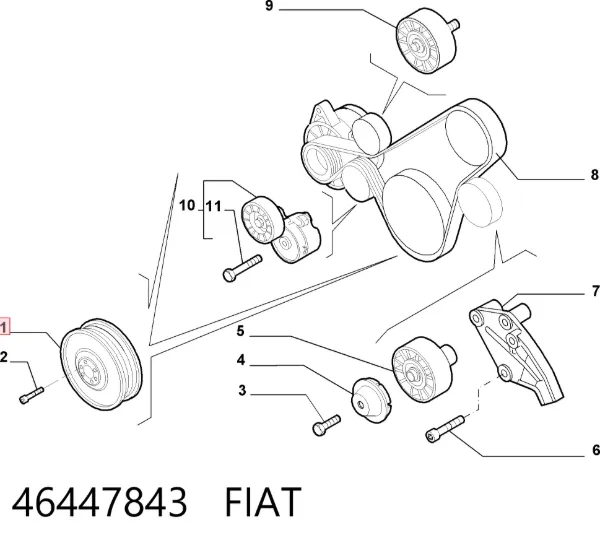 Шків колінвала 46447843 Fiat/Alfa/Lancia