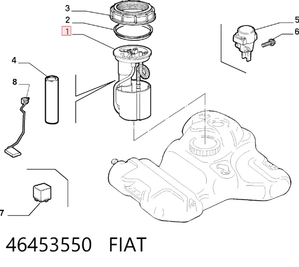 Бензонасос 46453550 Fiat/Alfa/Lancia