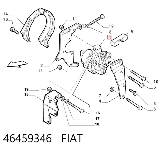 Насос ГУР 46459346 Fiat/Alfa/Lancia