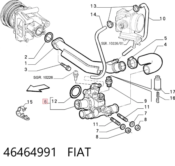 Термостат 46464991 Fiat/Alfa/Lancia