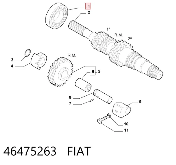 Підшипник первинного валу коробки 46475263 Fiat/Alfa/Lancia