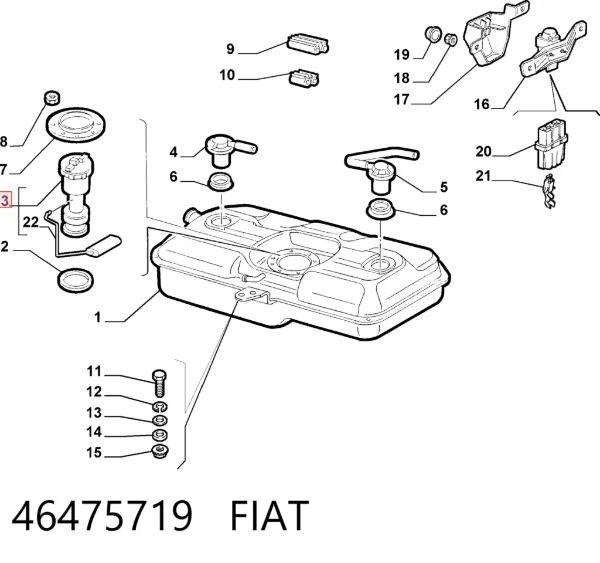 Бензонасос 46475719 Fiat/Alfa/Lancia