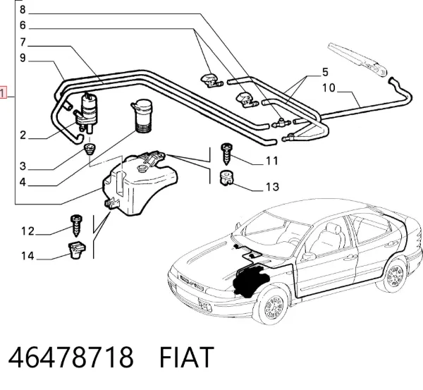 Бачок омивача 46478718 Fiat/Alfa/Lancia