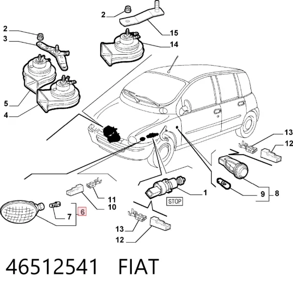 Вказівник повороту правий 46512541 Fiat/Alfa/Lancia