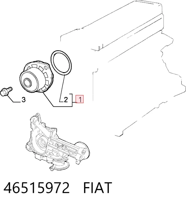 Помпа 46515972 Fiat/Alfa/Lancia