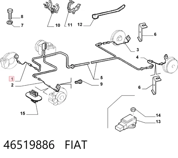 Датчик АБС (ABS) передній, правий 46519886 Fiat/Alfa/Lancia
