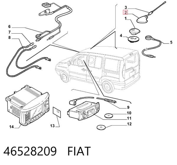 Антена 46528209 Fiat/Alfa/Lancia