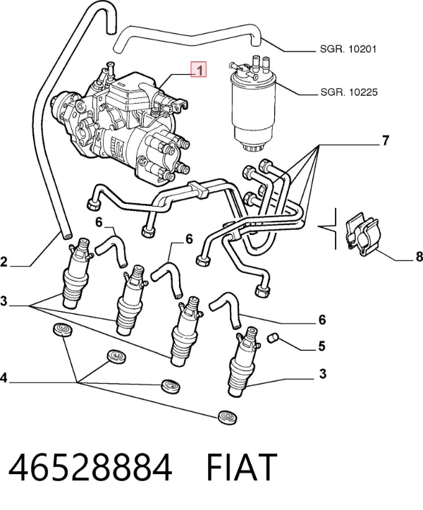 Паливний насос високого тиску 46528884 Fiat/Alfa/Lancia