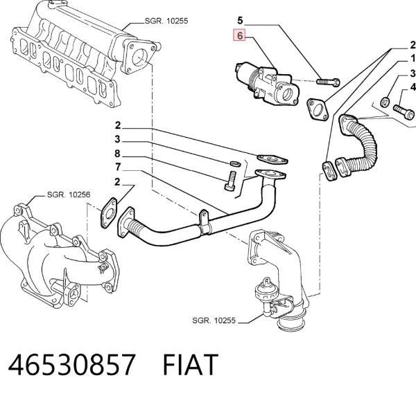 Клапан ЄГР 46530857 Fiat/Alfa/Lancia