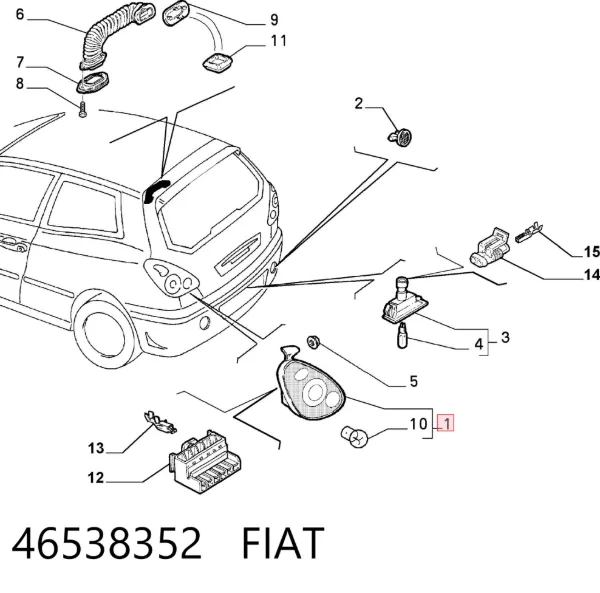 Задня права фара Fiat Bravo I