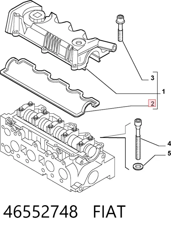 Прокладка клапанної кришки 46552748 Fiat/Alfa/Lancia