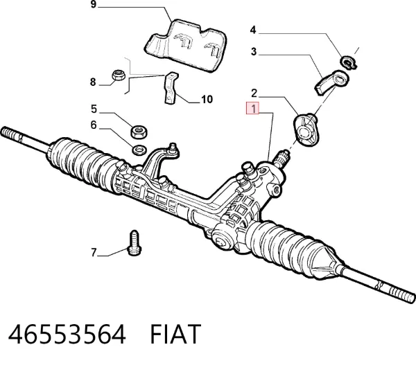 Рульова рейка 46553564 Fiat/Alfa/Lancia