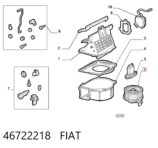 Вентилятора пічки 46722218 Fiat/Alfa/Lancia