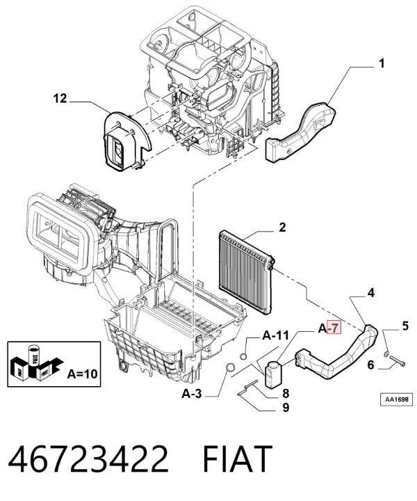Клапан TRV, кондиціонера 46723422 Fiat/Alfa/Lancia