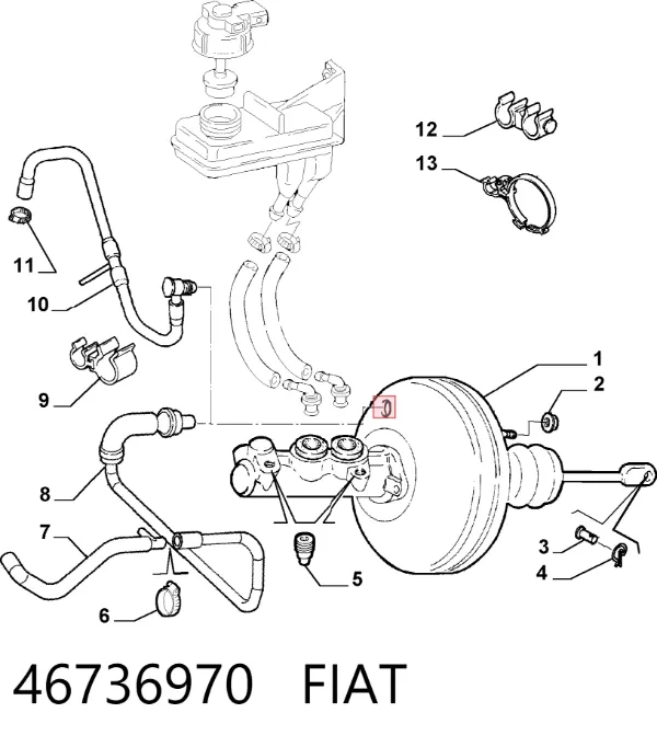 Ремкомплект гальмівного циліндру 46736970 Fiat/Alfa/Lancia