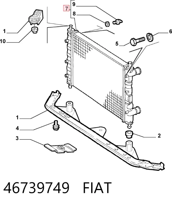 Радіатор 46739749 Fiat/Alfa/Lancia