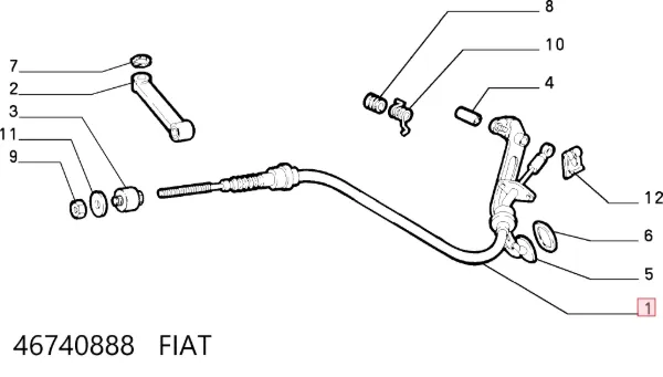 Трос зчеплення 46740888 Fiat/Alfa/Lancia
