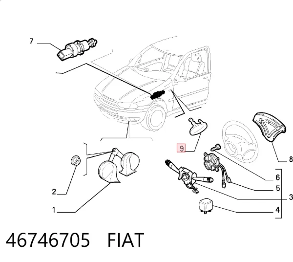 Повторювач повороту на крилі 46746705 Fiat/Alfa/Lancia