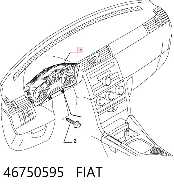 Приладова дошка-щиток приладів 46750595 Fiat/Alfa/Lancia