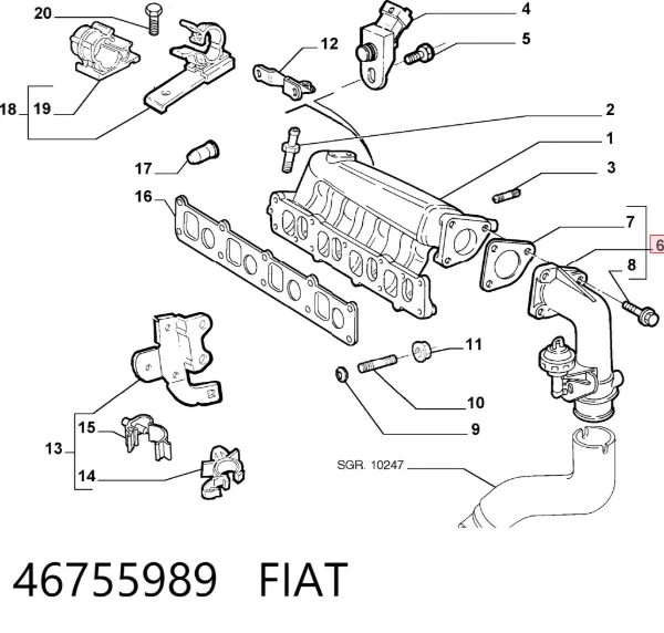 Дросільна заслінка 46755989 Fiat/Alfa/Lancia