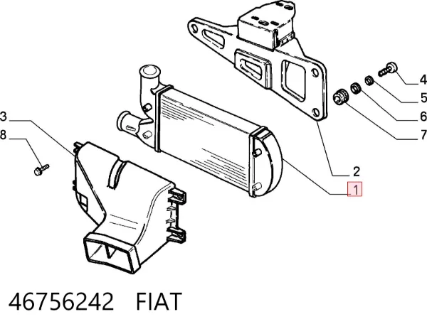 Інтеркулер 46756242 Fiat/Alfa/Lancia