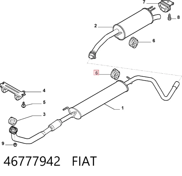 Подушка глушника 46777942 Fiat/Alfa/Lancia