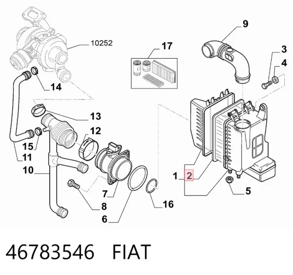 Повітряний фільтр 46783546 Fiat/Alfa/Lancia