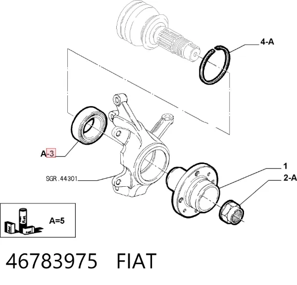 Підшипник ступиці 46783975 Fiat/Alfa/Lancia