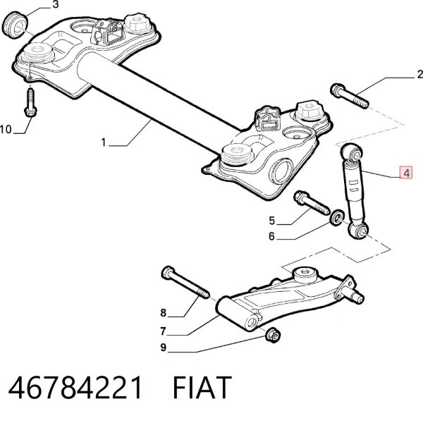 Амортизатор задній 46784221 Fiat/Alfa/Lancia