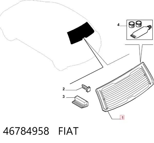 Лобове скло 46784958 Fiat/Alfa/Lancia