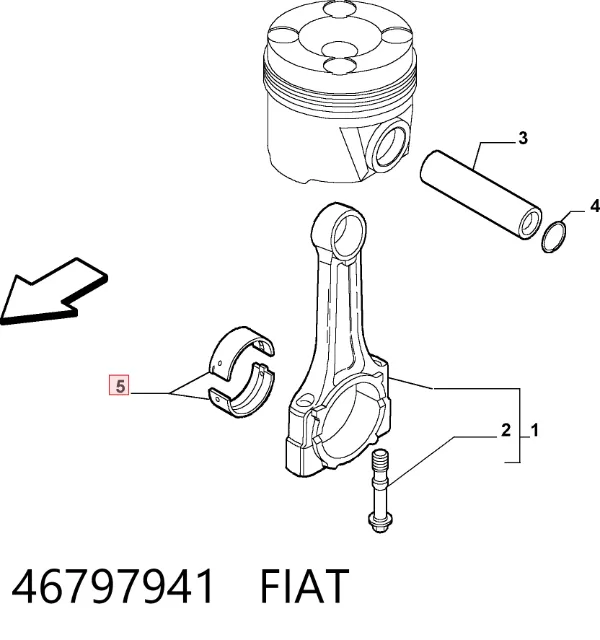 Вкладиші шатунні 46797941 Fiat/Alfa/Lancia