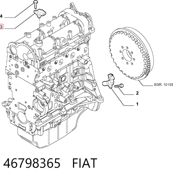 Датчик распредвалу 46798365 Fiat/Alfa/Lancia