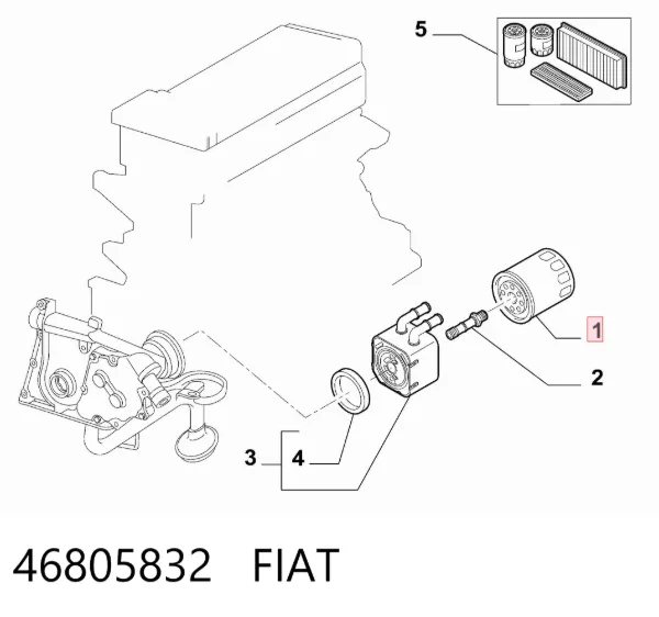 Масляний фільтр 46805832 Fiat/Alfa/Lancia