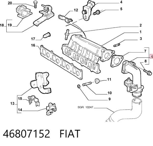 Дросільна заслінка 46807152 Fiat/Alfa/Lancia