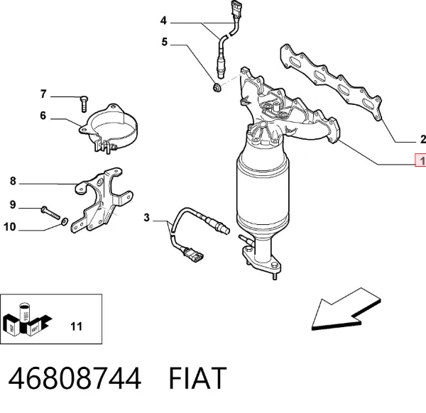 Каталізатор 46808744 Fiat/Alfa/Lancia