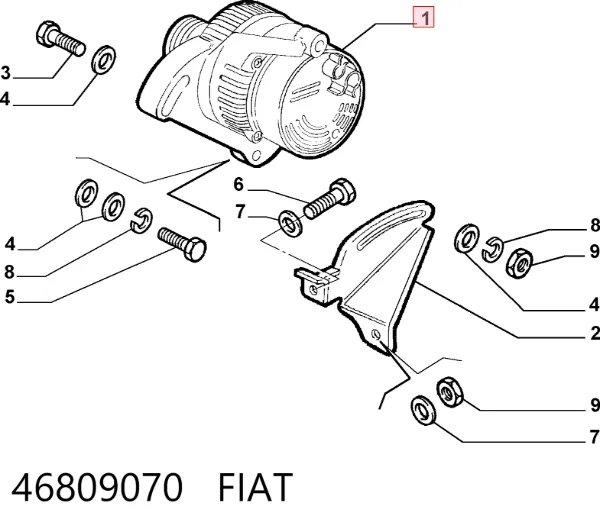 Генератор 46809070 Fiat/Alfa/Lancia