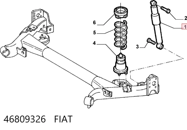 Амортизатор задній 46809326 Fiat/Alfa/Lancia