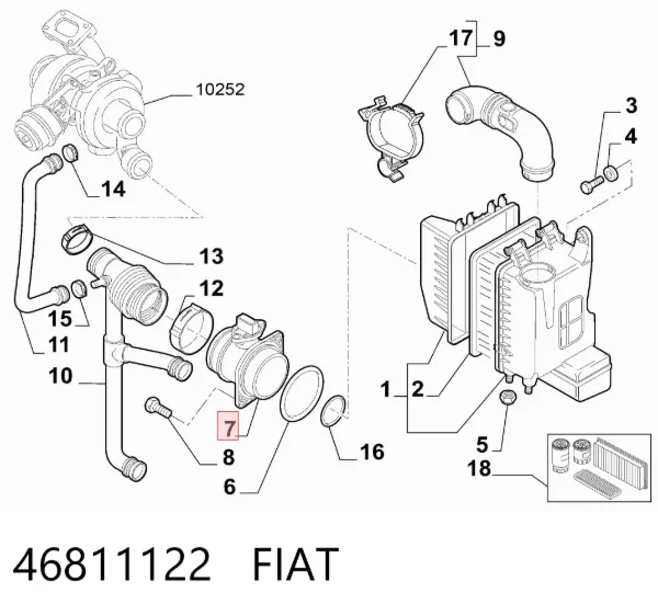 ДМРВ 46811122 Fiat/Alfa/Lancia