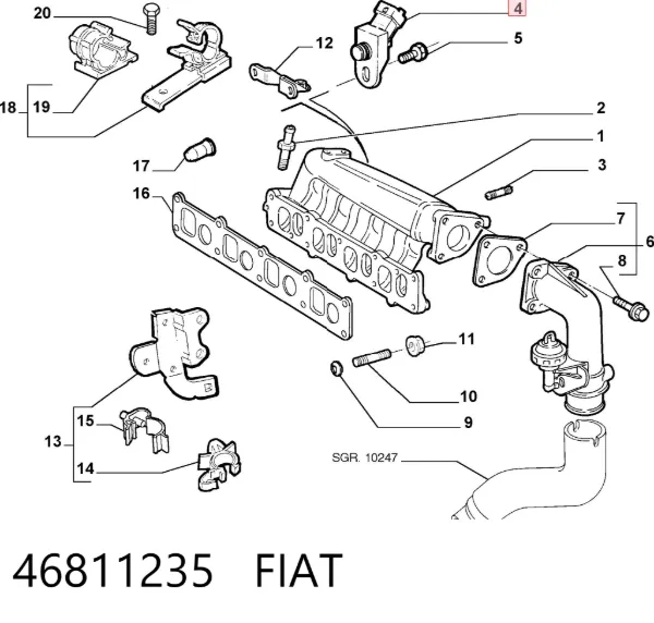 МАП Сенсор 46811235 Fiat/Alfa/Lancia