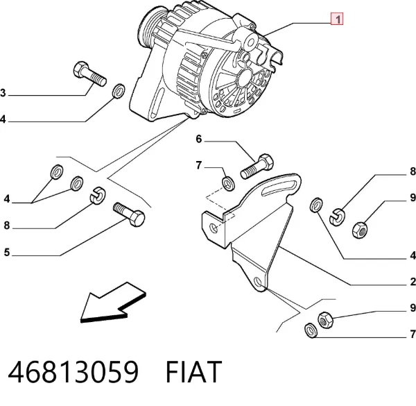 Генератор 46813059 Fiat/Alfa/Lancia