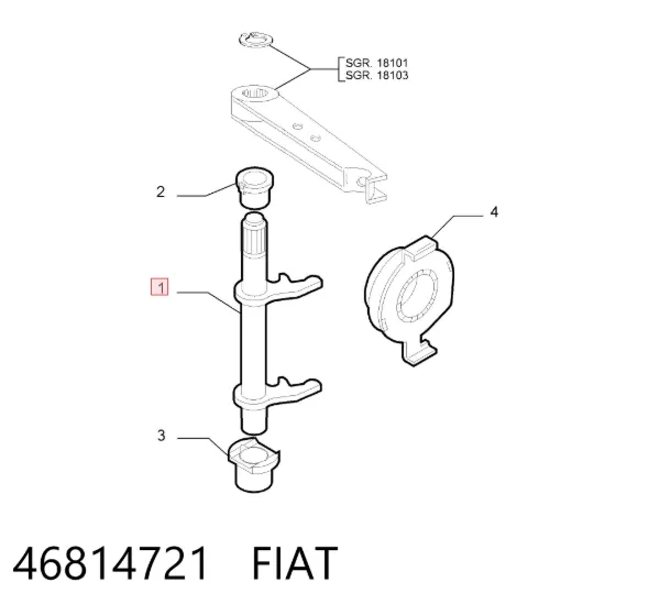 Вилка зчеплення 46814721 Fiat/Alfa/Lancia