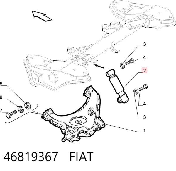 Амортизатор задній 46819367 Fiat/Alfa/Lancia