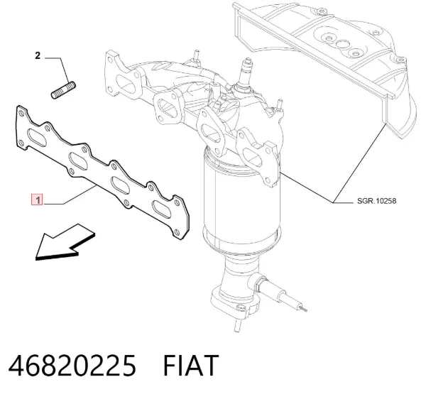 Прокладка колектора 46820225 Fiat/Alfa/Lancia