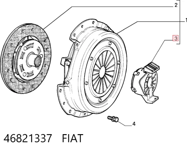 Вижимний підшипник 46821337 Fiat/Alfa/Lancia