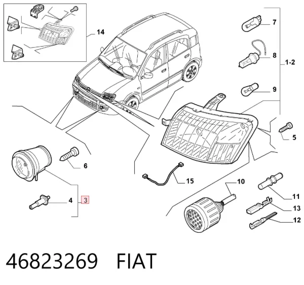 Фара протитуманна, ліва/права 46823269 Fiat/Alfa/Lancia
