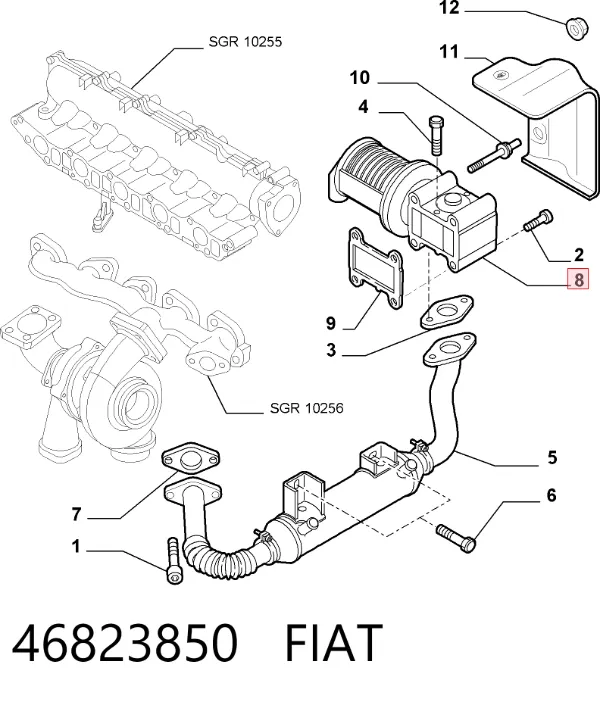 Клапан ЄГР 46823850 Fiat/Alfa/Lancia