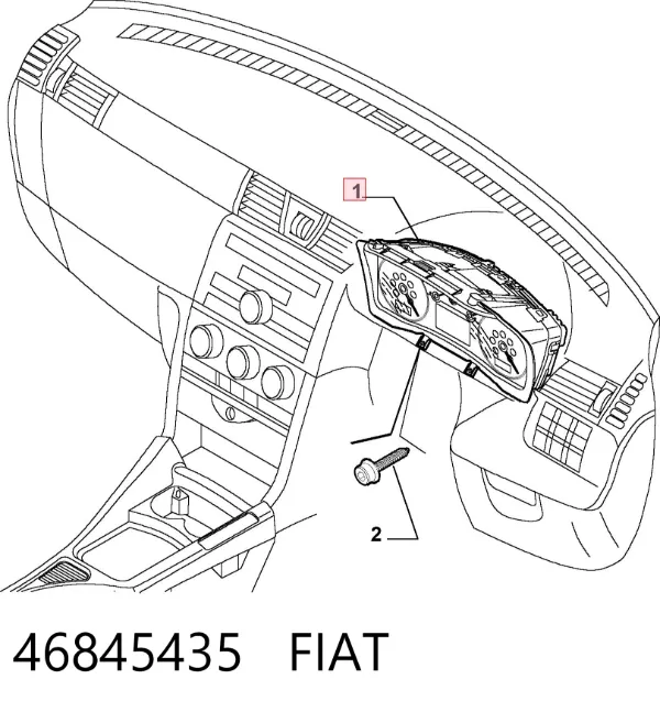 Приладова дошка-щиток приладів 46845435 Fiat/Alfa/Lancia