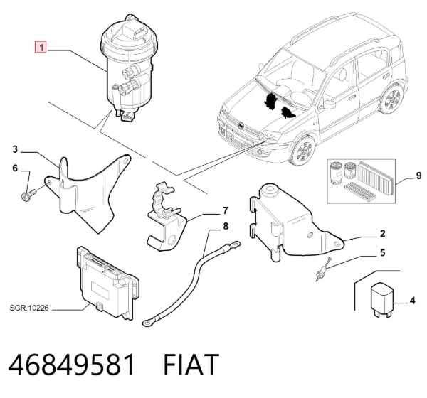 Паливний фільтр 46849581 Fiat/Alfa/Lancia