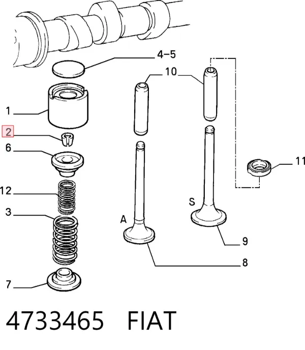 Сухар клапану 4733465 Fiat/Alfa/Lancia